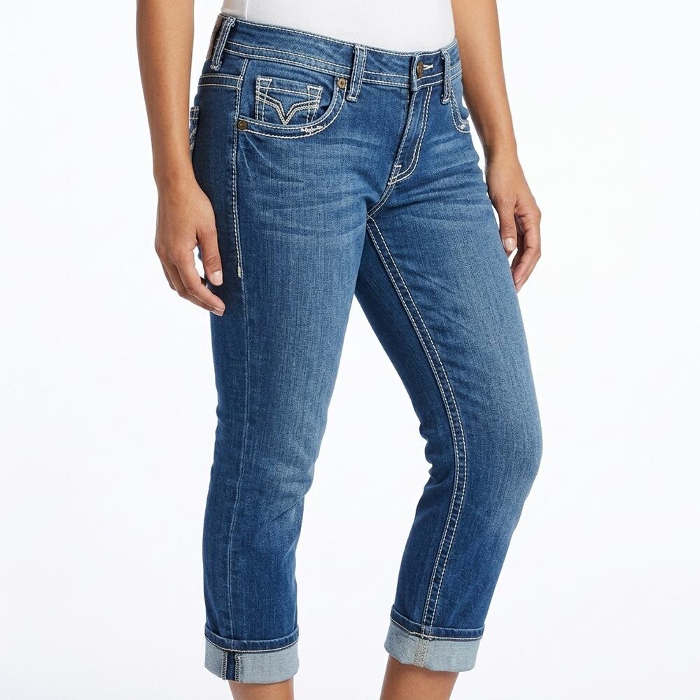 Vigoss Studio C6101A Blue Stretch Jeans Women Slim Denim Size 26